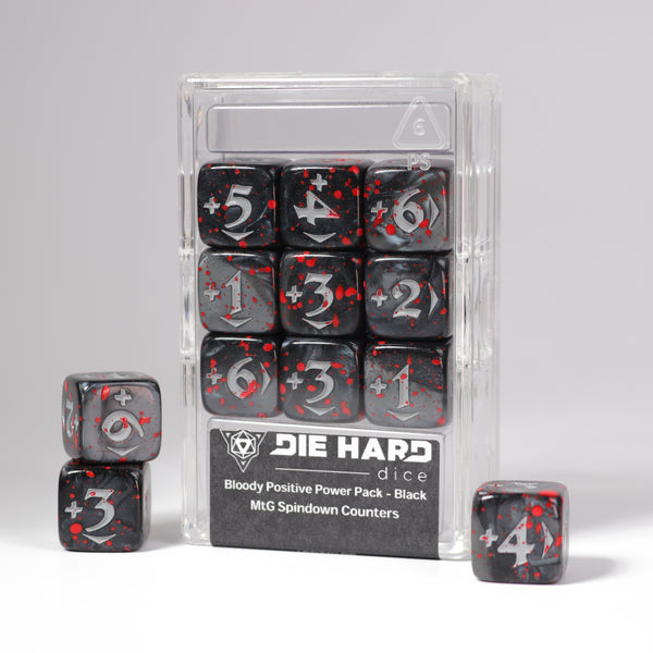 MtG Spindown Counters - Bloody Positive Power Pack - Black